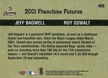 2001 Fleer Platinum #466 Jeff Bagwell / Roy Oswalt Back