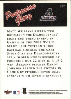 2001 Fleer Platinum #497 Matt Williams Back