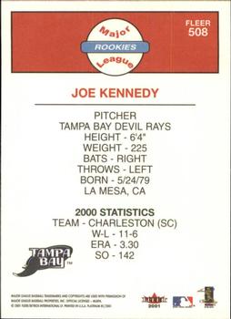 2001 Fleer Platinum #508 Joe Kennedy Back