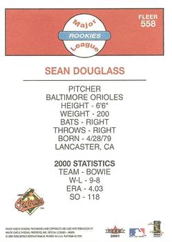 2001 Fleer Platinum #558 Sean Douglass Back