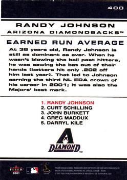 2001 Fleer Platinum #408 Randy Johnson Back