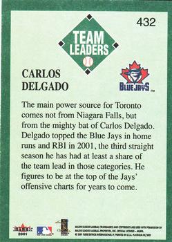 2001 Fleer Platinum #432 Carlos Delgado Back