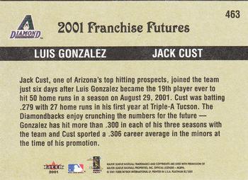 2001 Fleer Platinum #463 Luis Gonzalez / Jack Cust Back