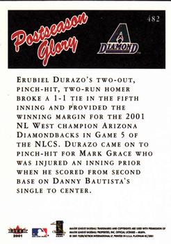 2001 Fleer Platinum #482 Erubiel Durazo Back