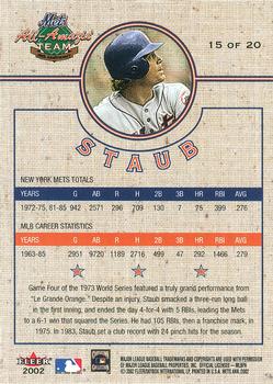 2002 Fleer Mets All-Amazin' 40th Anniversary Team #15 Rusty Staub Back