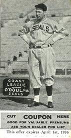 1933-36 Zee-Nut #NNO Lefty O'Doul Front