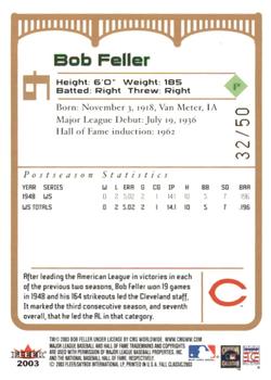 2003 Fleer Fall Classic - Championship Gold #9 Bob Feller Back