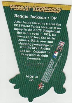 2003 Fleer Fall Classic - Pennant Aggression #14PA Reggie Jackson Back