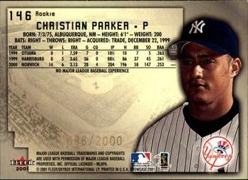 2001 Fleer Showcase #146 Christian Parker Back