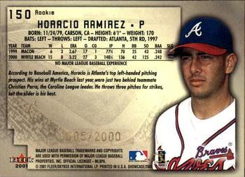 2001 Fleer Showcase #150 Horacio Ramirez Back