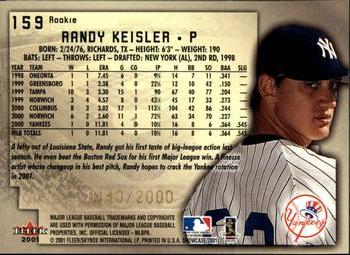 2001 Fleer Showcase #159 Randy Keisler Back