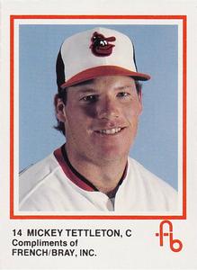 1988 French/Bray Baltimore Orioles #NNO Mickey Tettleton Front