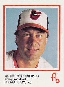1988 French/Bray Baltimore Orioles #NNO Terry Kennedy Front