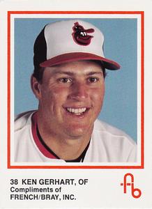 1988 French/Bray Baltimore Orioles #NNO Ken Gerhart Front