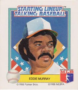 1988 Parker Bros. Starting Lineup Talking Baseball Baltimore Orioles #12 Eddie Murray Front