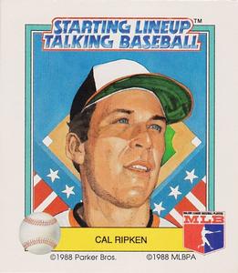 1988 Parker Bros. Starting Lineup Talking Baseball Baltimore Orioles #16 Cal Ripken Front