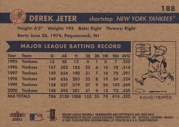 2001 Fleer Tradition #188 Derek Jeter Back