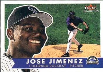 2001 Fleer Tradition #199 Jose Jimenez Front