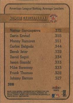 2001 Fleer Tradition #386 Nomar Garciaparra Back