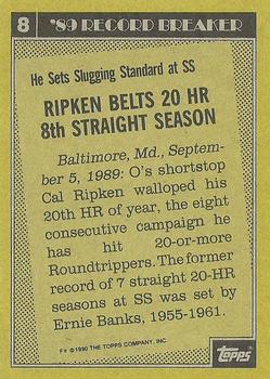 1990 Topps #8 Cal Ripken Back