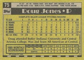 1990 Topps #75 Doug Jones Back