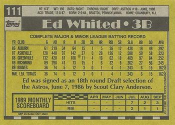 1990 Topps #111 Ed Whited Back