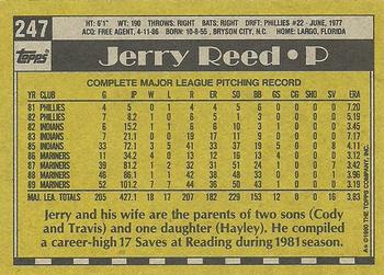 1990 Topps #247 Jerry Reed Back