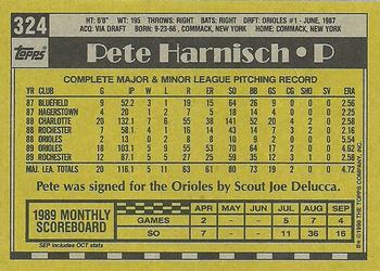 1990 Topps #324 Pete Harnisch Back