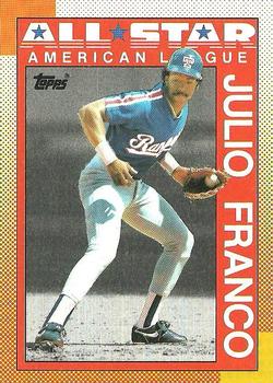 1990 Topps #386 Julio Franco Front