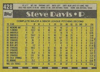1990 Topps #428 Steve Davis Back