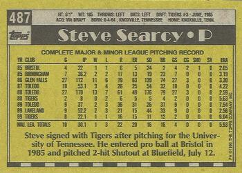 1990 Topps #487 Steve Searcy Back