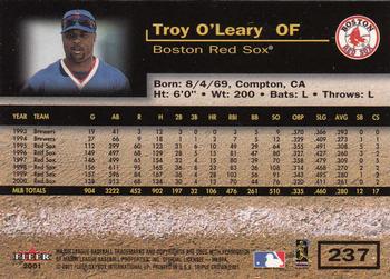 2001 Fleer Triple Crown #237 Troy O'Leary Back
