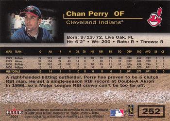 2001 Fleer Triple Crown #252 Chan Perry Back