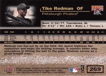 2001 Fleer Triple Crown #269 Tike Redman Back