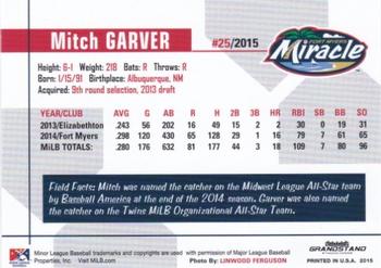 2015 Grandstand Fort Myers Miracle #NNO Mitch Garver Back