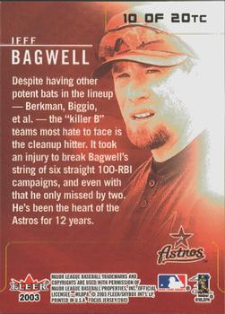 2003 Fleer Focus Jersey Edition - Team Colors #10TC Jeff Bagwell Back
