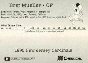 1995 Multi-Ad New Jersey Cardinals #NNO Bret Mueller Back