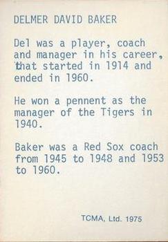 1975 TCMA 1946 Boston Red Sox (Red Names) #NNO Del Baker Back