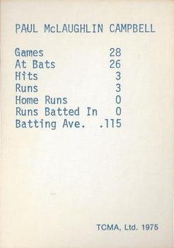1975 TCMA 1946 Boston Red Sox (Red Names) #NNO Paul Campbell Back