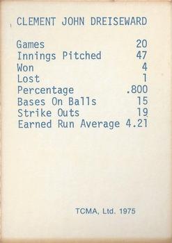 1975 TCMA 1946 Boston Red Sox (Red Names) #NNO Clem Dreisewerd Back