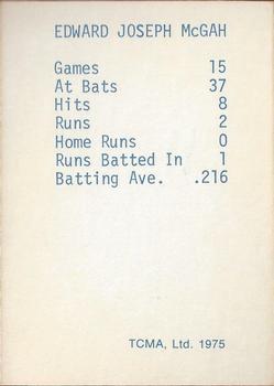 1975 TCMA 1946 Boston Red Sox (Red Names) #NNO Ed McGah Back