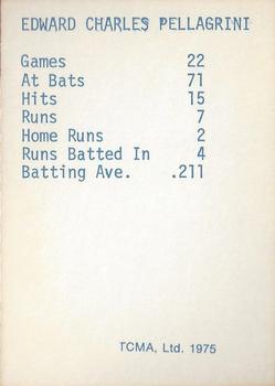 1975 TCMA 1946 Boston Red Sox (Red Names) #NNO Eddie Pellagrini Back