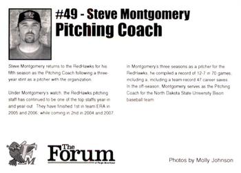 2008 Fargo-Moorhead RedHawks #NNO Steve Montgomery Back