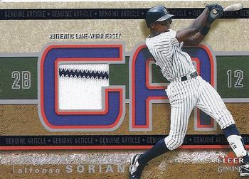 2003 Fleer Genuine - Article Insider Game Jersey #GA-AS Alfonso Soriano Front