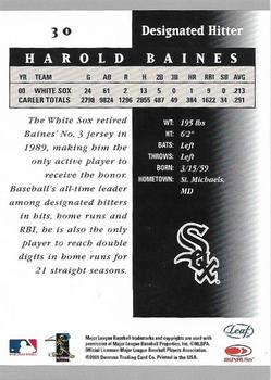 2001 Leaf Certified Materials #30 Harold Baines Back
