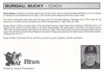 2006 Fargo-Moorhead RedHawks #NNO Bucky Burgau Back