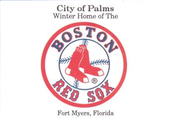1993 Fort Myers PAL Boston Red Sox #1 Red Sox Logo/Checklist Front