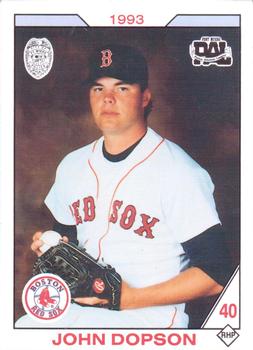 1993 Fort Myers PAL Boston Red Sox #10 John Dopson Front