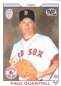 1993 Fort Myers PAL Boston Red Sox #11 Paul Quantrill Front