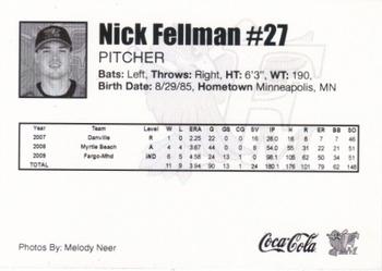 2010 Fargo-Moorhead RedHawks #NNO Nick Fellman Back